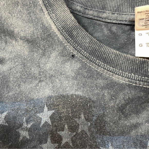 The Mountain USMC Bulldog Mascot Patriotic Tie Dye Short Sleeve Shirt Large - Picture 2 of 6